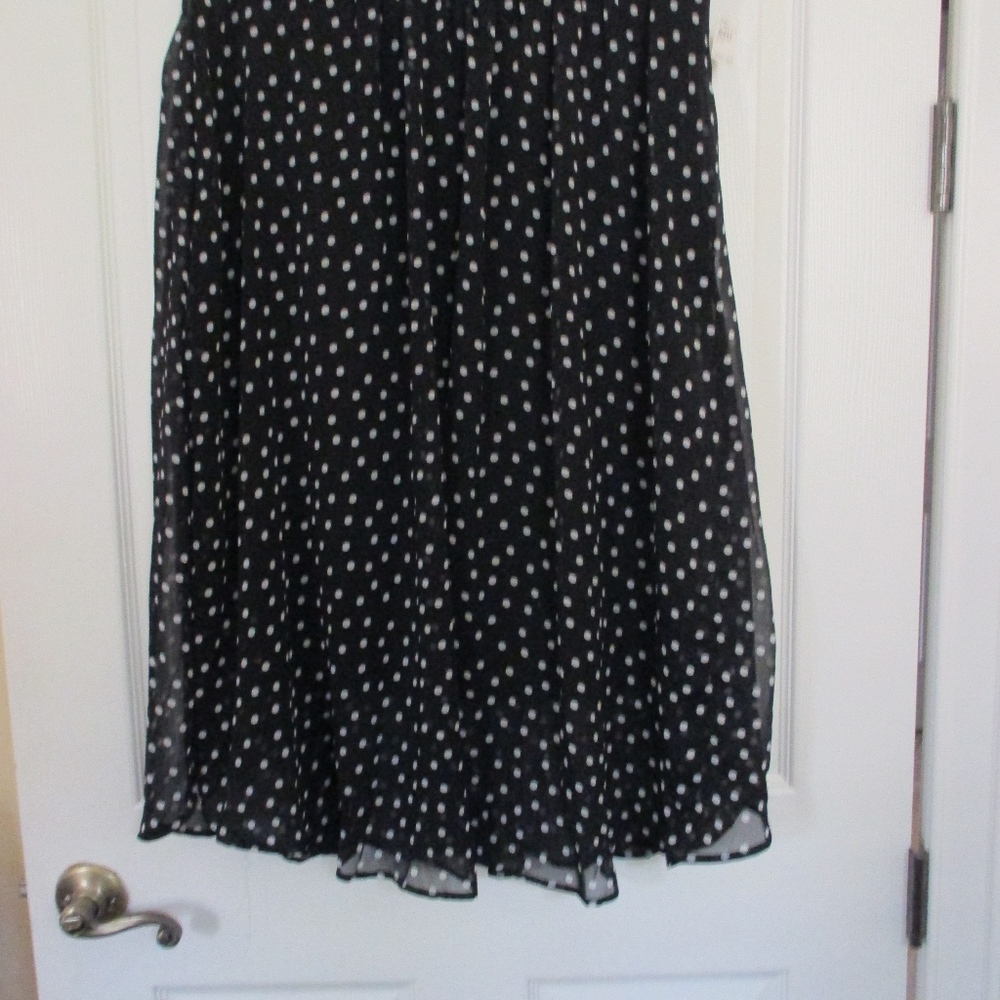 BOBEAU black/white skirt - sz L - fully lined $58.